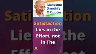 Mahatma Gandhi's Quotes which are better be known when young to not Regret later | #youtubeshorts