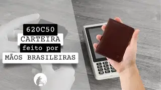 Carteira Couro Couro50 Prote&ccedil;&atilde;o Antifurto RFID 620 - Feito por m&atilde;os brasileiras
