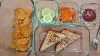 Eating ASMR🥪 || Lunch Box Eating || Veg Sandwich, Potato Chips & Salad #asmr #lunchbox #food #eating