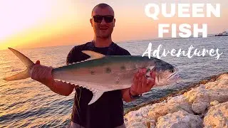 CRAZY QUEEN FISH !! - Catching a monster Queen fish from Bahrain on a suspend lure!