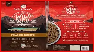 Stella & Chewy&rsquo;s Wild Red Classic Dry Dog Food &ndash; Grain Free, Protein Rich &ndash; Prairie Recipe, 22 lb -