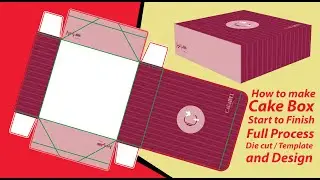 How to Make Cake Box / Carton Die Cut - Design to Print Full Process Tutorial on Adobe Illustrator