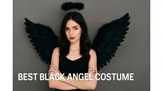 🖤 Redstar Black Angel Fairy Wings And Halo | Best Black Angel Costume 👼