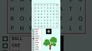Engaging Educational Fun Word Search Adventure for Children #shorts #preschool #wordpuzzle #kids