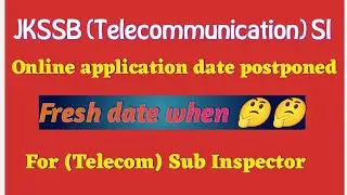 JKSSB Telecommunication SI | Everything You Need to Know #viral #exam #jkssb 