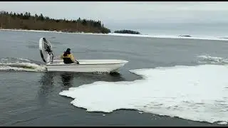 Lumikko 450 hydrokopter from open water to ice
