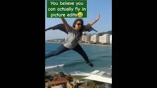 Flying in picture editing #amazingeffects #funny