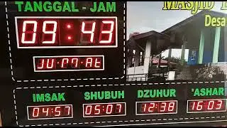 Jadwal Sholat Digital + Running Text Ukuran 115cm x 65cm