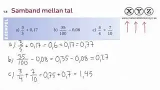 X 1.5 Samband mellan tal