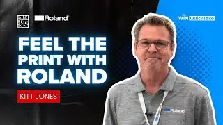 From ISA 2025, Kitt Jones of Roland DGA showcases the groundbreaking Dimense Wallpaper Printer