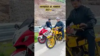 Hayabusa vs Yamaha 350 which one is your favourite 😎 #yamaha #hayabusa #superbike #shorts #shortv...