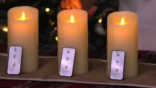 Luminara Set of 4 Ivory Flameless Candles with 4 Remotes on QVC