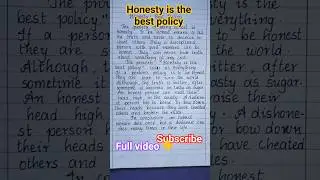 honesty is the best policy #english #handwriting #essay #howtowrite #speech #writemyessay #honesty