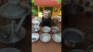 Miniature kitchen set unboxing ll Mini kitchen set #minicooking #minikitchen #miniset