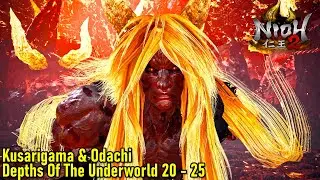 Nioh 2 Depths Of The Underworld Rock Solid Gameplay No Quick-Change/Sloth Odachi & Kusarigama
