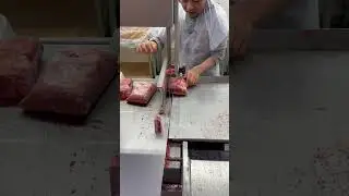 Boneless frozen meats beef cube cutting skills#meat#cuttingskills#viral#shotrs