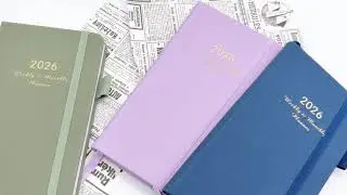 2026 Planner Sewing Binding 24k Vegan Leather with Closure Customize Weekly Daily Dated Diary