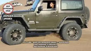 JEEP WRANGLER JUMPS WHILE CLIMBING SAND DUNES خبة الجعدان Jeep Offroader Oman جيب عمان #shorts