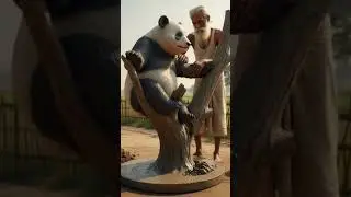 Amazing Hand-Sculpted Clay Panda | Realistic Art by Village Artisan