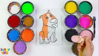 Colored Sand Painting, Colored Sand Art, How to Painting a Dog