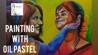 holi festival painting| drawing| dol utsob| trishit| heaven of art|  oil pastel |