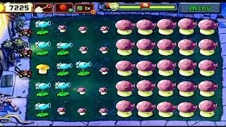 Night Adventure Level 3-4 Snow pea And Fume shroom[PLANTS VS ZOMBIES]