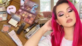 TRYING VIRAL NEW MAKEUP 2020 | HUDA BEAUTY | ONE SIZE | NATASHA DENONA & MORE!