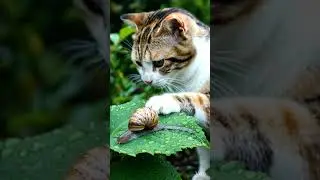 Meow in the Wild: Cat Meets Small Life! #meowinthewild #catexplore #shortclip