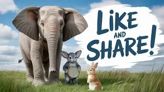 Baby Elephant Dancing with Floating Musical Notes | 3D Animation for Kids