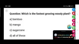 Which is the fastest growing woody plant? :--  (a) bamboo (b) mango (c) sugarcane