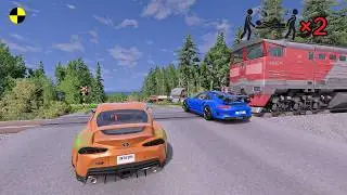 Realistic High-Speed Car Crashes in BeamNG.drive #126 | Ultra Detailed Crash Compilation