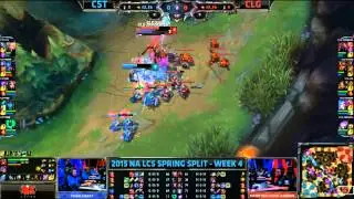 CST Cris Outplaying Zionspartan and Xmithie - CST vs CLG Game 1 (NA LCS Spring 2015)