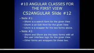 Docset for CS2Angular: ANGULAR CLASSES FOR THE FIRST VIEW