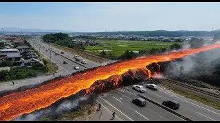 Fuji's Fury: Japanese Town Destroyed by Lava Flow-The Last Hour of a Sacred Village (AI Cinematic )