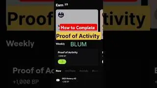 How to Complete Blum Proof of Activity Airdrop #blum #blumairdrop #shortsfeed