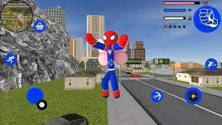 Stickman Spider Rope Hero Vegas Gangstar Crime Simulator Vice Town Flying Superhero Android Gameplay