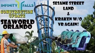 SeaWorld Orlando Infinity Falls / Sesame Street Construction Update 7.23.18 Infinity Woe & Sesame GO