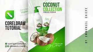 Coconut Product Flyer Design with CorelDraw