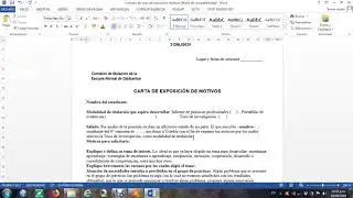 Tutorial de elaboración de carta de exposición de motivos