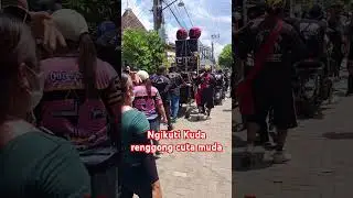 Ngikuti kuda renggong cuta muda#kudalumping #kudarenggong #reak