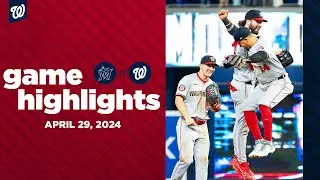 Nationals vs. Marlins Game Highlights (4/29/24) | MLB Highlights