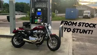 Exhaust Install 17 Sportster 1200 Stunt Bike