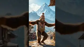 #ai #bigfoot dancing in nepali song. #bigfoot #dance #shorts #viralvideo #everest #funny