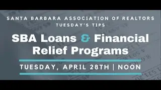 SBAOR- Tuesday's Tips: SBA Loans & Financial Relief Programs