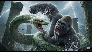 King Kong vs. Titan Python: Epic Monster Battle for Dominance! Ultimate Showdown!