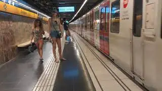 Metro Barcelona L4 Serie 2157-2160 Trayecto de Barceloneta a Ciutadella Vila Olímpica (22/06/2025)