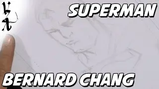 Bernard Chang drawing Superman
