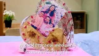 Making a customised wedding anniversary gift Resin art 🎁✨ #ResinArt #mallu #Nurse #Nottingham #UK