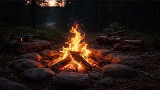 Campfire for Relaxing | 1 Hour | Pure Sound | No Music