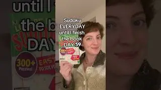 Sudoku EVERYDAY until I finish the book DAY 59 #puzzlegirl  #sudokugirl #sudokudaily #sudokupuzzles